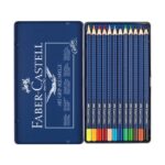 Karandaş 12rəng akvarel metal qutu Faber-Castell
