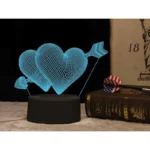 Masaüstü dekorativ lampa 3D heart CM3324 I-TOTAL
