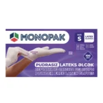 Əlcək powder free lateks S 1x100 Pudrasız Monopact